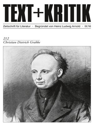 cover image of TEXT+KRITIK 212--Christian Dietrich Grabbe